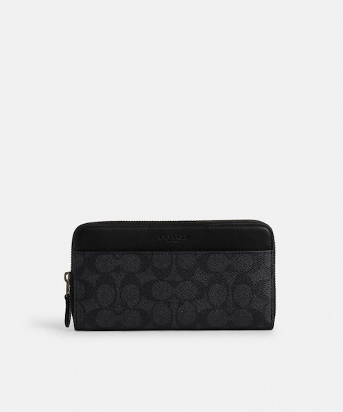 COACH／アコーディオン ウォレット・シグネチャー キャンバス・パッチ COACH OUTLET｜【COACH X PEANUTS】アコーディオン ウォレット