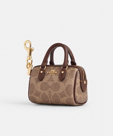 【公式】ミニ ローアン バッグ チャーム・シグネチャー キャンバス