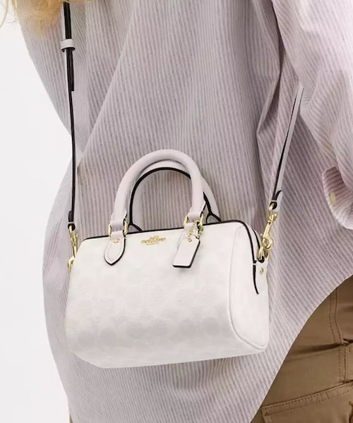 公式】ミニ ローアン クロスボディ バッグ・シグネチャー キャンバス