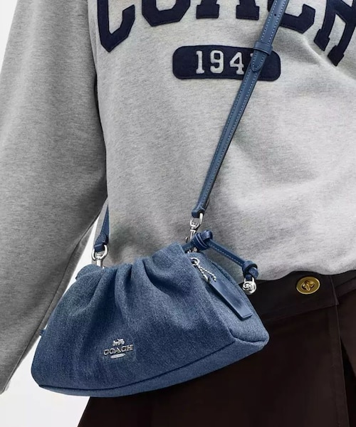 コーチ　アンドレア ショルダー バッグ　フェイデットブルー コーチ COACH コーチ バッグ COACH アウトレット シグネチャー