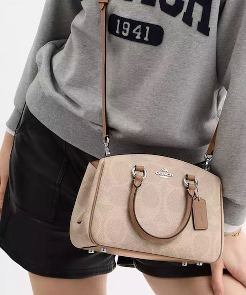 COACH サバンナ スモール キャリーオール バッグ・シグネチャー キャンバス 公式】サバンナ キャリーオール バッグ・シグネチャー キャンバス