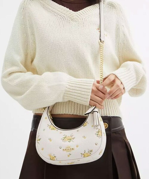 コーチ カルメン ミニ ハンド バッグ ショルダー チェーン ポーチS2931 公式】カルメン ミニ クロスボディ バッグ・フローラル プリント