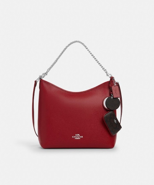 COACH さくらんぼチャーム付*ローレル ラージ ショルダー 公式】ローレル ラージ ショルダー バッグ・ミラー チャーム