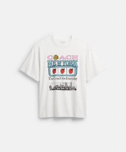 すぐ届く！COACH コーチ コラージュ リラックスド Tシャツ COACH OUTLET｜【公式】エブリデイ コラージュ リラックスド T