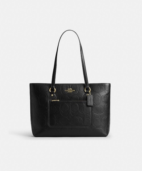 COACH ブラックトートバッグ レザー COACH コーチ トートバッグ レザー ブラック : ブランドスクエア