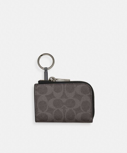 【COACH☆新品】ジップ キー ケース☆シグネチャー キャンバス！レザー！ COACH キーケース Lジップ キー ケース・シグネチャー