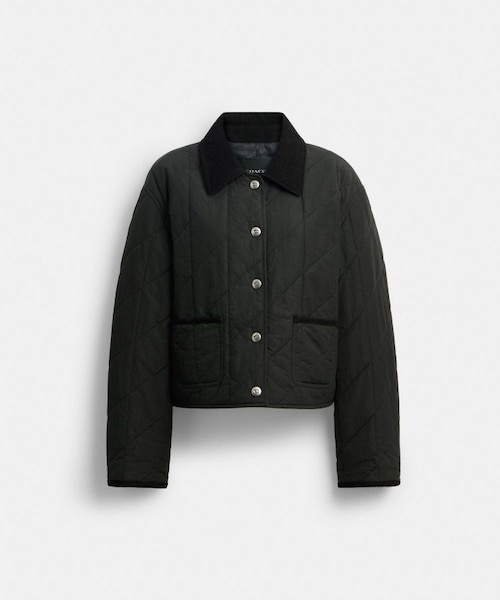 公式】キルテッド ジャケット・コーデュロイ カラー｜コーチ