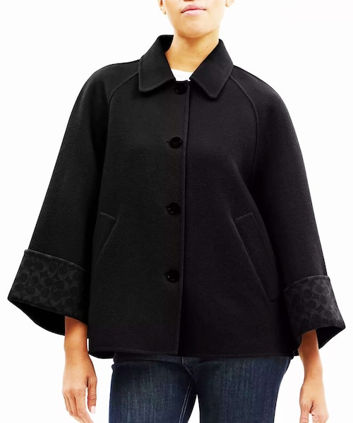 【新品・未使用】イチパーセント　ポンチョコート セール】パイピング ポンチョ風 コート（ポンチョ）｜BEAMS HEART