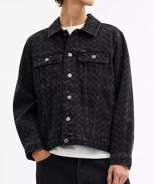 coach デニムジャケット黒 中古・古着通販】COACH (コーチ) ブラックデニムジャケット