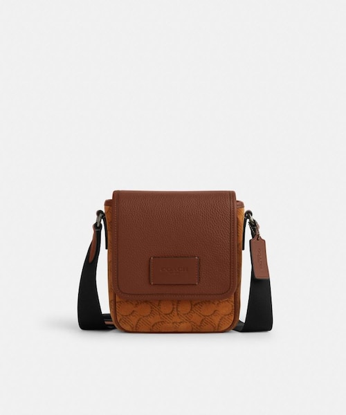 公式】ルーカス クロスボディ バッグ・シグネチャー スエード