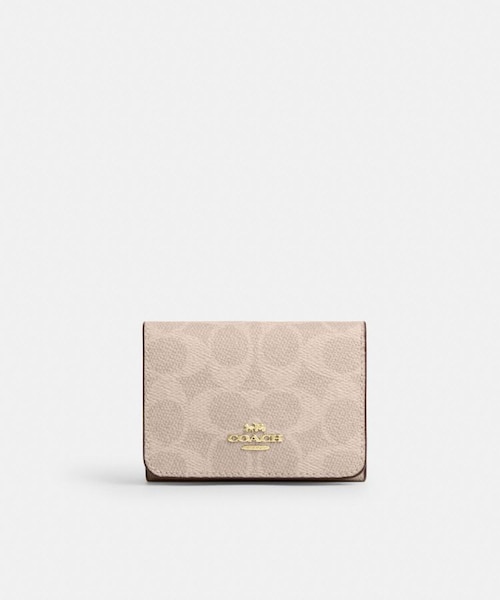 【新作！】COACHコーチ★財布★ブロックドカードホルダウォレット★ベージュ 公式】カード ホルダー ウォレット・ブロックド シグネチャー
