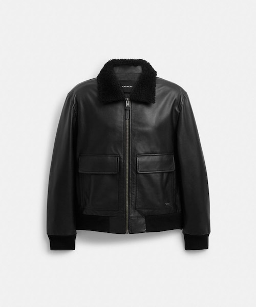 公式】レザー バーシティ ジャケット｜コーチ アウトレットの