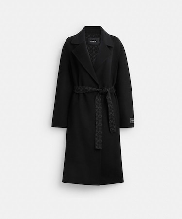 【公式】ベルテッド ウール ロング コート