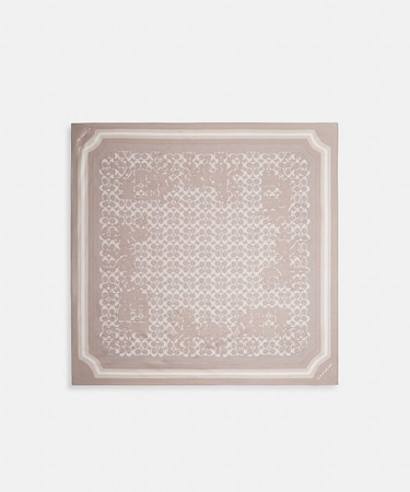 【公式】シグネチャー ホース アンド キャリッジ プリント シルク スクエア スカーフ