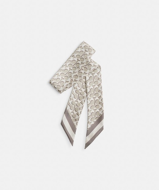 【公式】シグネチャー シルク スキニー スカーフ