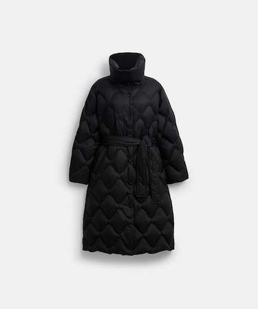 【公式】キルテッド ロング パッファー コート