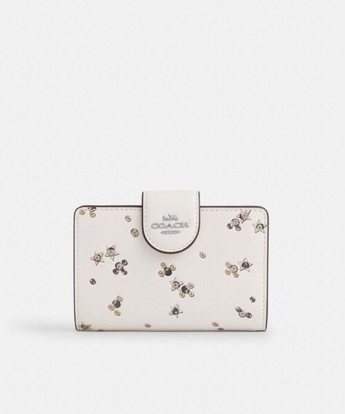 公式】ミディアム コーナー ジップ ウォレット・スター プリント