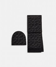 【公式】シグネチャー メタリック ビーニー アンド マフラー ギフト セット