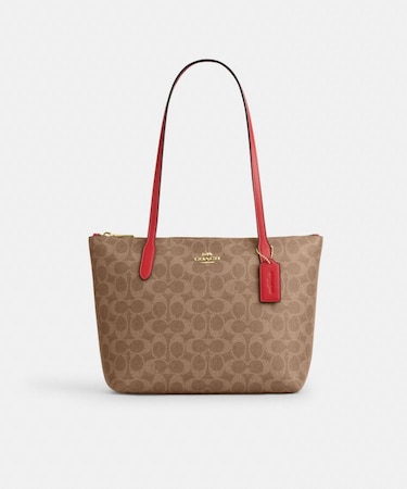 【公式】フィオナ ジップ トート バッグ・シグネチャー キャンバス