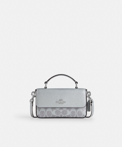 【公式】ミニ ジョージー トップ ハンドル バッグ・シグネチャー キャンバス