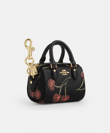 【公式】ミニ ローアン バッグ チャーム・チェリー プリント