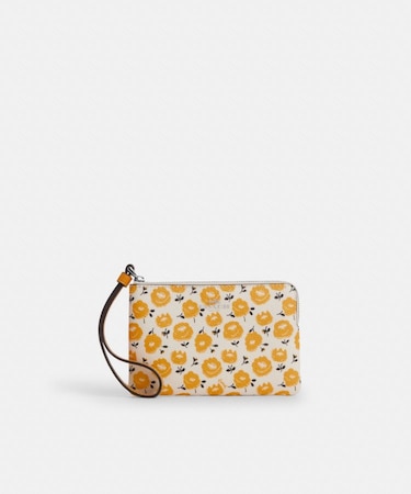 【公式】コーナー ジップ リストレット・フローラル プリント