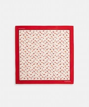 【公式】スカルプテッド C チェリー プリント シルク バンダナ