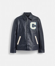 【公式】レザー ヴァーシティ ジャケット