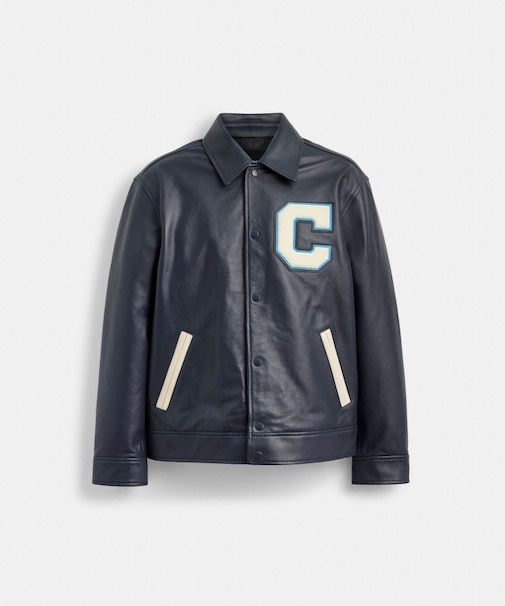 【公式】レザー ヴァーシティ ジャケット