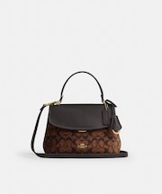 【公式】エモリー トップ ハンドル バッグ・シグネチャー シェニール