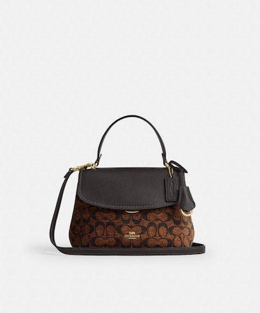 【公式】エモリー トップ ハンドル バッグ・シグネチャー シェニール