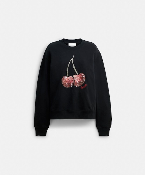 公式】チェリー クルーネック スウェットシャツ｜コーチ アウトレット
