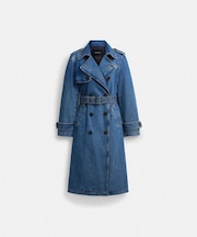 【公式】デニム ロング トレンチ コート
