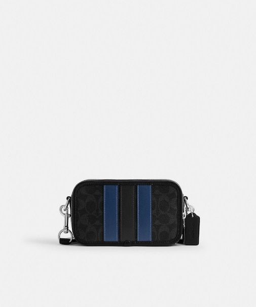 【公式】ワイアット クロスボディ バッグ・シグネチャー キャンバス・ヴァーシティ ストライプ