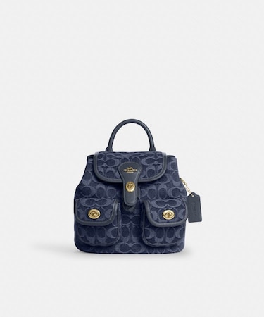 【公式】ハドリー バックパック・シグネチャー デニム