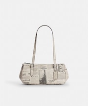 【公式】アッシャー ショルダー バッグ・ニュースペーパー プリント