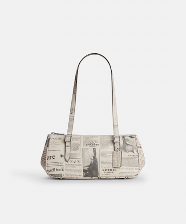 【公式】アッシャー ショルダー バッグ・ニュースペーパー プリント