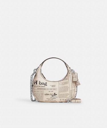 【公式】カルメン ミニ クロスボディ バッグ・ニュースペーパー プリント
