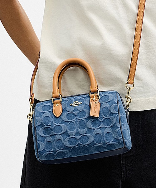 公式】フェイ ドローストリング バッグ・シグネチャー デニム｜コーチ