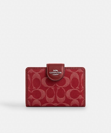 【公式】ミディアム コーナー ジップ ウォレット・シグネチャー デニム