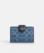 【公式】ミディアム コーナー ジップ ウォレット・シグネチャー デニム