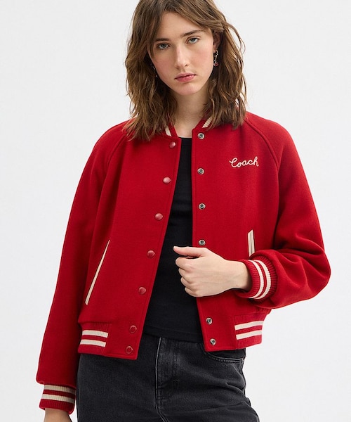 公式】ウール ヴァーシティ ジャケット｜コーチ アウトレットの