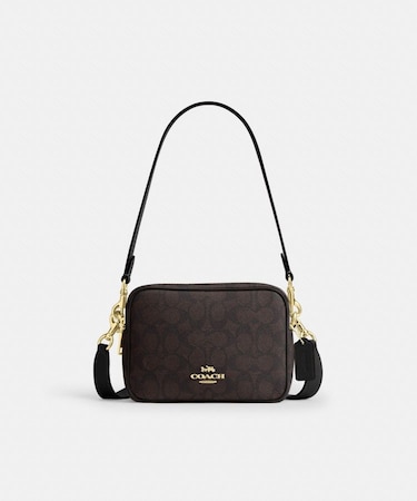 【公式】ミニ キャリー クロスボディ バッグ・シグネチャー キャンバス