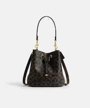 【公式】ローアン バケット バッグ・ラブド シグネチャー キャンバス・チャーム