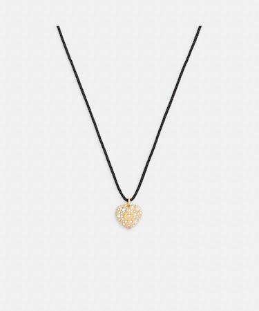 【公式】パヴェ ハート コード ペンダント ネックレス