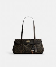 【公式】ブリジット フラップ ショルダー バッグ・ラブド シグネチャー キャンバス・チャーム