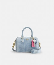 【公式】ミニ ローアン クロスボディ バッグ・ラブド デニム・チャーム