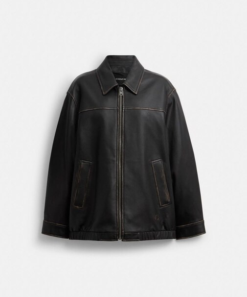 【公式】ラブド オーバーサイズド レザー ジャケット