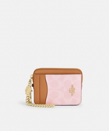 【公式】ジップ カード ケース・シグネチャー キャンバス・チャーム