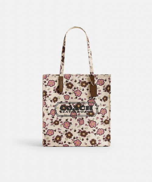 公式】キャンバス トート バッグ・フローラル プリント｜コーチ